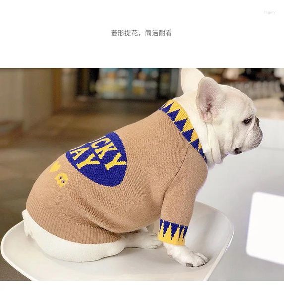 Hundebekleidung für mittelgroße bis große Hunde „Lucky Day“-Pullover, große Kleidung (A2537)