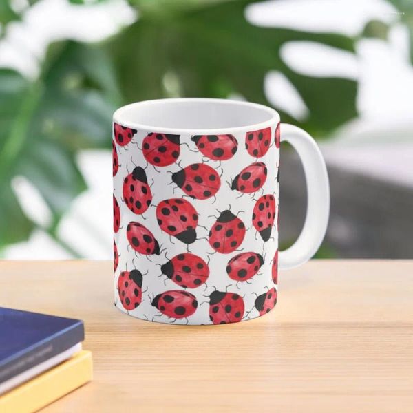 Tazze Simpatiche coccinelle rosse - Coccinelle acquerelloTazza da caffè Tazze termiche da caffè in ceramica e