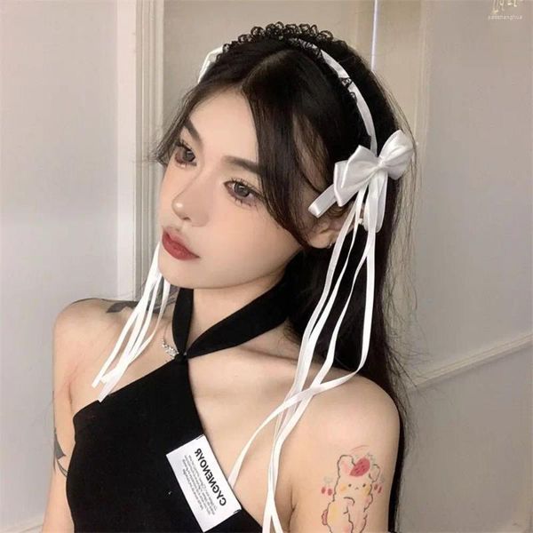 Acessórios de cabelo Pano Maid Lolita Cosplay Hoop Make Up Band Ruffles Lace Headband Mulheres Estilo Coreano