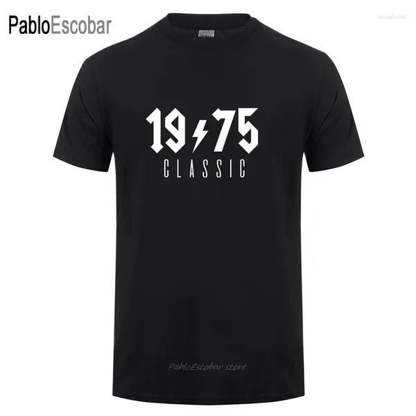 Männer T Shirts Mans Geboren IN 1975 Hemd Männer Baumwolle Oansatz Kurzarm Klassische Alter T-shirt Geburtstag Geschenk T-shirt tops T