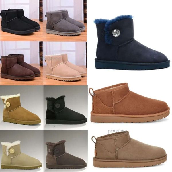 Austrália australiano clássico botas quentes mulheres mini meia bota de neve eua gs inverno pele cheia fofo peludo cetim tornozelo botas tamanho 375