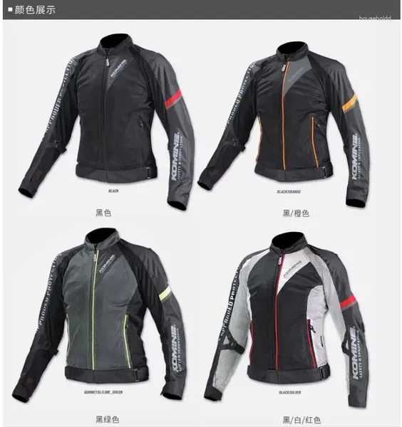 Kominejk-098 Ceket Mesh Jitable İlkbahar ve Yaz Rüzgar Geçirmez Serin Sonbahar Binicilik Takımında Motosiklet Giyim