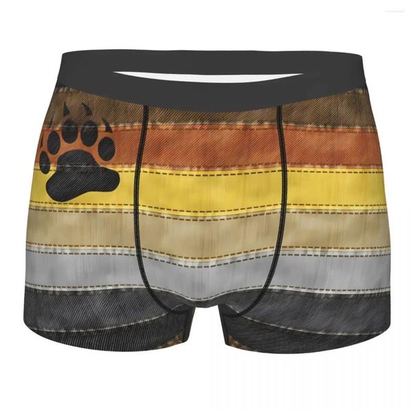 Unterhosen, Denim, strukturiert, nahtlos, Gay Bear-Muster, Herren-Boxershorts, Unterwäsche, Pride Flag, hoch atmungsaktiv, hochwertige sexy Shorts, Geschenk