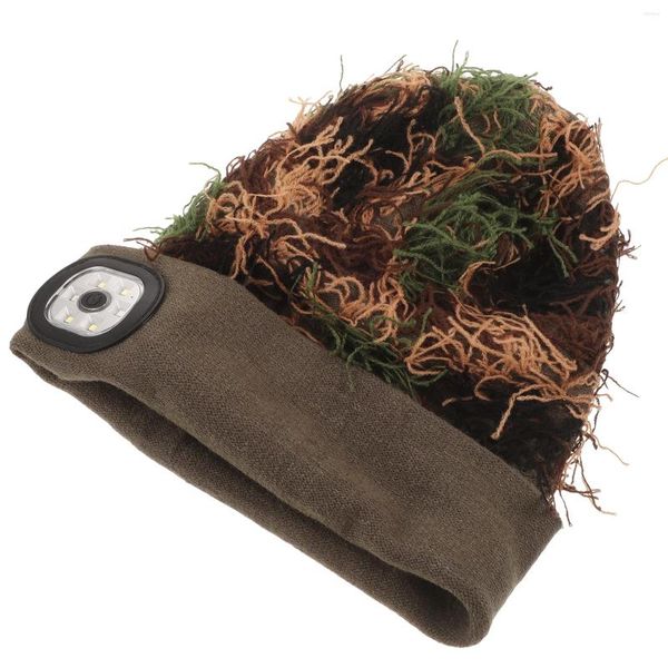 Bandane Camouflage Light Cap Fari Cappelli Lampada frontale a LED Attrezzatura da corsa Luminosa maglia alla moda con berretti in tessuto Moda