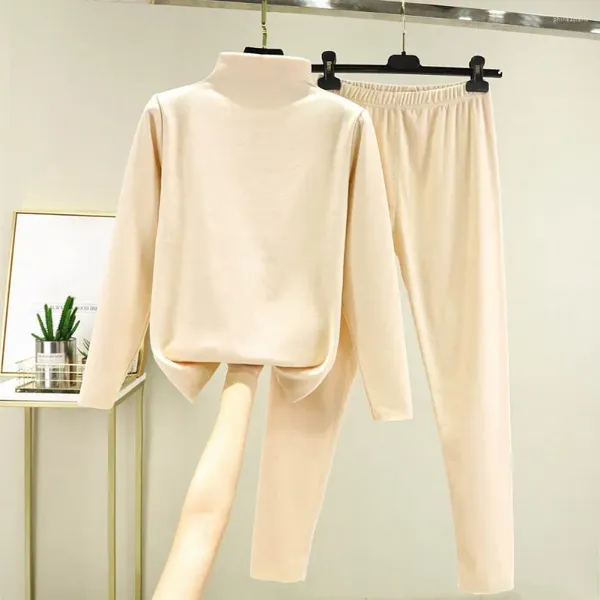 Женские брюки из двух предметов, женский комплект термобелья без следов, интимные пижамы унисекс, ультратонкие зимние постоянные температуры с длинным рукавом