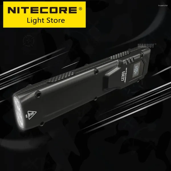 Torce elettriche Torce originali NITECORE EDC27 Torcia EDC ultra sottile ad alte prestazioni 3000 LM con batteria agli ioni di litio da 1700 mAh USB-C