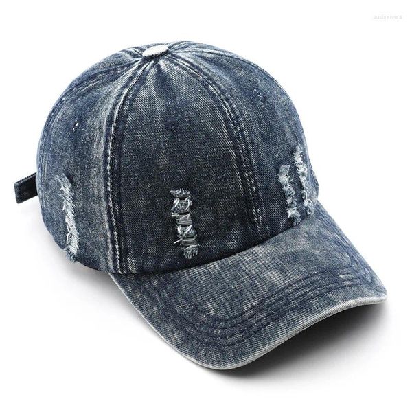 Ball Caps Distressed Baseball Cap Unisex Style verblasste Baumwolljeans für Männer Frauen Vintage Trucker Hats