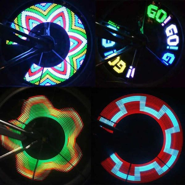 Outros acessórios de iluminação Luzes de bicicleta à prova d'água Bicicleta Ciclismo Roda Pneu Válvula Haste Decor LED Spoke Light Lamp YQ240205