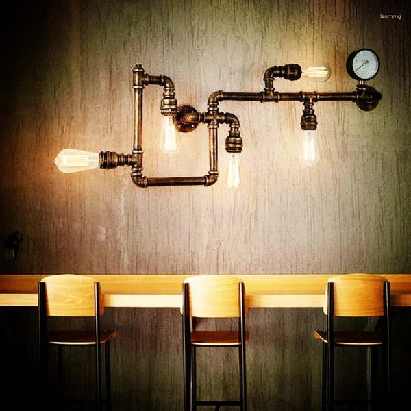 Wandleuchte Nordic Vintage Rohr Industrielle dekorative Steam Punk für Foyer Bar Kaffee Esszimmer Home Loft Licht