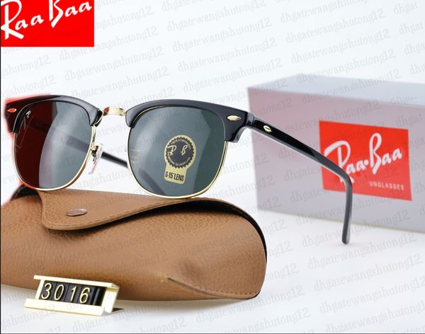 Men Glass Ray 3016 Sonnenbrille Klassische Marke Retro Sonnenbrillen Bands Luxusdesigner Brille Strahlen Metall Rahmen Designer Sonnenbrillen Bans Frauen