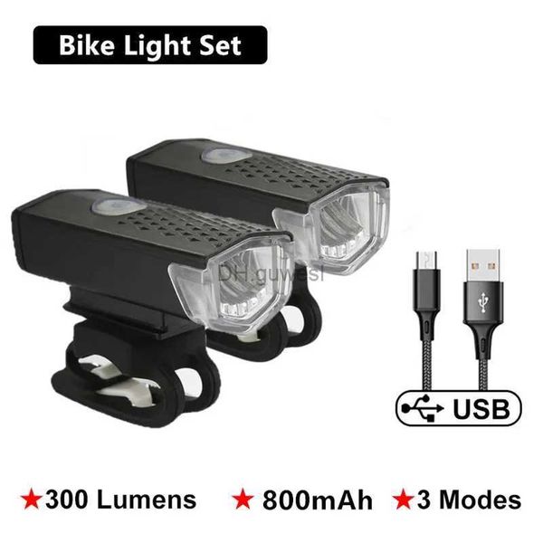 Altri accessori di illuminazione Luce per bici ricaricabile tramite USB Bicicletta impermeabile anteriore posteriore Avviso di sicurezza per ciclismo Farol Para Accesorios Bicicleta YQ240205