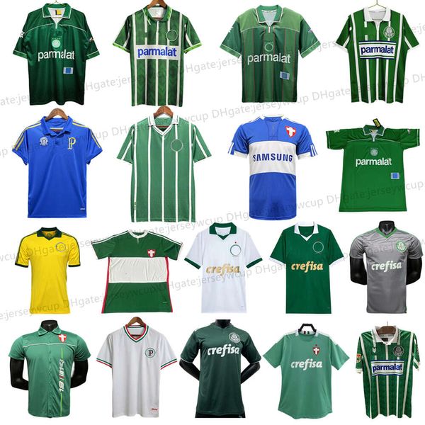 Maglia retrò Palmeiras 1993 96 97 99 R. CARLOS Maglia da calcio 02 22 23 24 25 14 15 18 19 EDMUNDO ZINHO RIVALDO EVAIR Maglie da calcio verdi Uniformi da uomo SEP maillot de foot