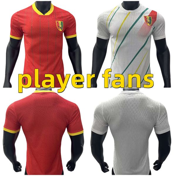 24 25 Coppa africana Guinea Nazionale Maglia da calcio Guins Camano Kante Traore 2024 2025 Maglia da calcio Uniforme Guinee maillot de foot kit camiseta futbol Giocatori tifosi