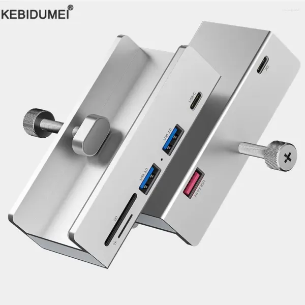 Lettore di schede SD HUB USB 3.0 in alluminio con ricarica ad alta velocità di espansione Trasmissione dati da 5 GB Tipo clip per accessori per laptop