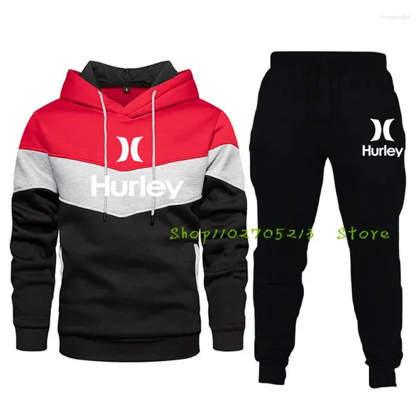 Erkek Hoodies İlkbahar ve Sonbahar Hurley kapüşonlu eşofmanlar adam kazak pantolonları giyecekler erkek spor takım elbise