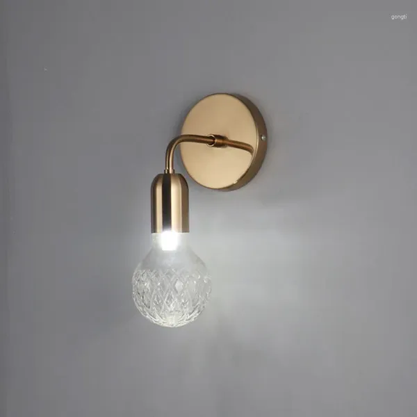 Lâmpada de parede Nordic Iluminação Criativa Sala de estar Quarto Cabeceira Design Corredor Moderno Minimalista Vidro