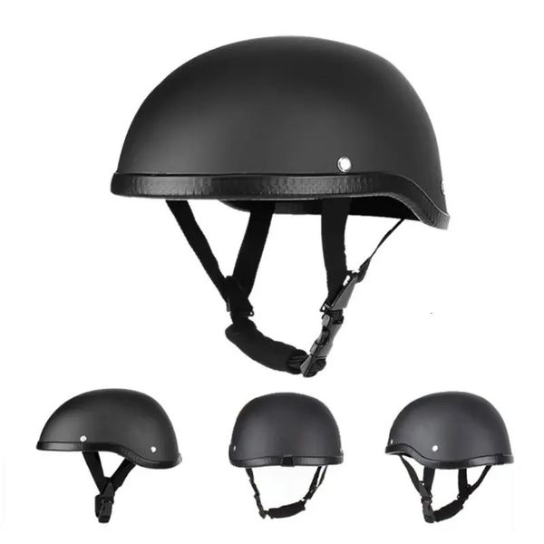 Verão vintage motocicleta equitação meio capacete rosto aberto à prova de vento unisex design simples moto chopper motociclista piloto 240122