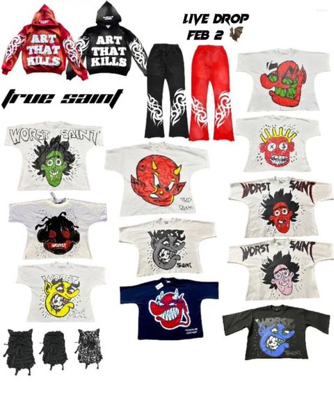 Damen-T-Shirts, Harajuku, Geisterkopf-Serie, Damen-Y2k-Top, Paare, Goth, Gothic, übergroßes Grafik-Shirt, Vintage-Tops, Grunge-Hiphop-Kleidung
