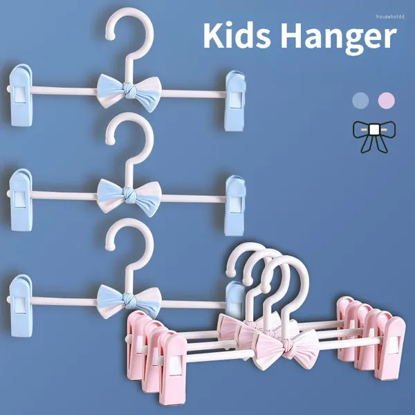 Kleiderbügel Nette Baby Kinder Kinder Kleiderbügel Teleskop Hosen Rack Hosen Clip Rutschfeste Kleidung Unterstützung Hause Kunststoff Nähte