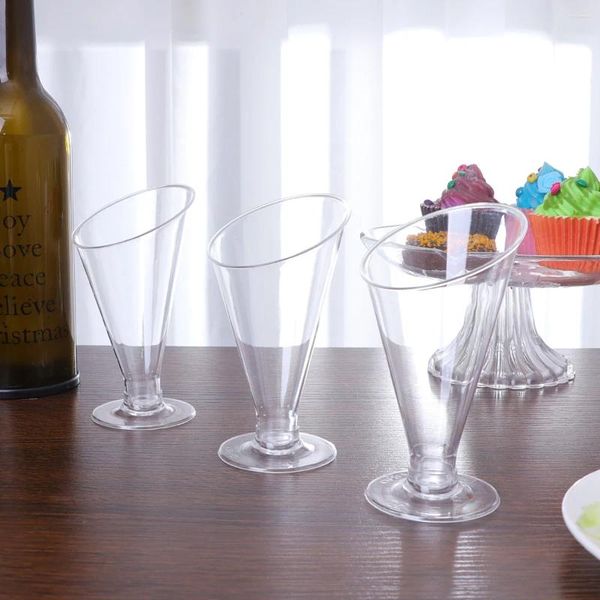 Conjuntos de louça Jelly Mousse Pudim Copo Cocktail Cálice Sobremesa Copos Sorvete Festa com Estilo Base