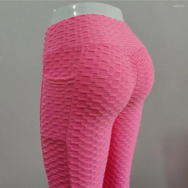 Calças femininas curva-abraçando leggings cintura alta controle de barriga yoga com design levantado macio tecido respirável bolso de telefone para mulher