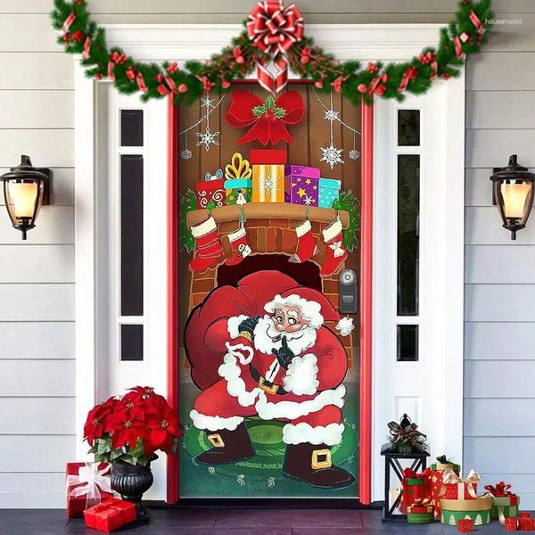 Noel Süslemeleri Nightmare Önceki sahne elfleri kapakları kapsıyor Santa Xmas Fonkuk Banner Parti evi için