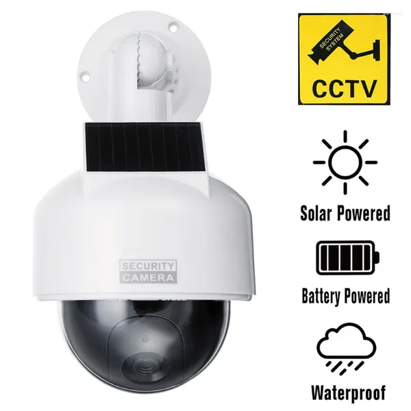 Câmera falsa PTZ Energia Solar Simulação ao ar livre Manequim Speed Dome Vigilância CCTV de segurança à prova d'água