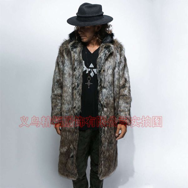 Cappotto di pelliccia da uomo autunno e inverno di design artificiale visone 6D6Y