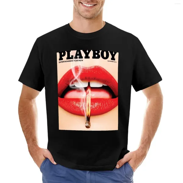 Herren-Poloshirts „Play Bunny Lips“-T-Shirt, lustiges T-Shirt, ästhetische Kleidung, Tierdruck für Jungen, Herren-T-Shirts mit Grafik