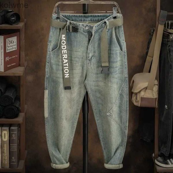 Herrenjeans Frühling Herbst Neue Herren Streetwear Jeans Mode Motorradhose Koreanische Mode Lässige Jugend Vintage Haremshose Denimhose YQ240205