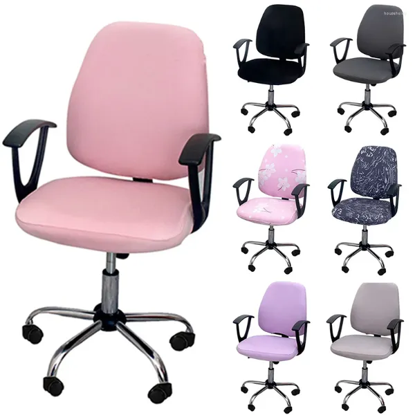 Stuhlhussen, Computer-Drehbezug, geteilter Sessel, Stretch-Schonbezüge, abnehmbarer Sitzschutz, Büro-Dekoration, universell