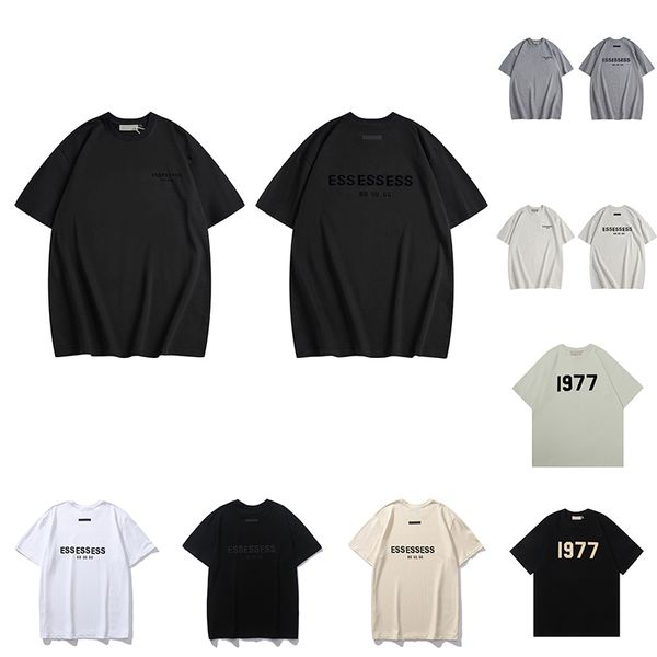 Mens T-shirt Essentialsweatshirts Designer Camiseta Engrossada Versão Algodão Fit Tops Clássico Carta Roupas Shorts Manga Roupas Tee