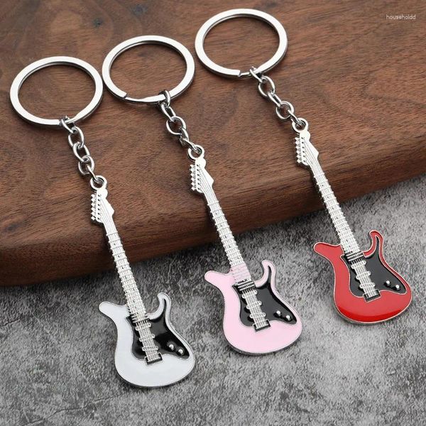 Schlüsselanhänger Kreative Simulation Gitarre Metall Schlüsselanhänger Mode Musikinstrument Schlüsselanhänger Tasche Anhänger Ornamente Musikliebhaber Souvenir Geschenke