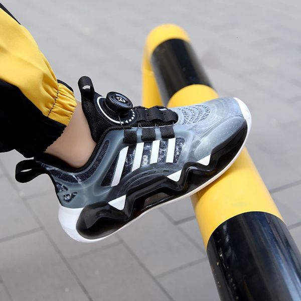 Детские кроссовки с ночником для мальчиков, дышащая спортивная обувь для бега с сеткой, 3–12 лет, повседневная обувь на плоской подошве для девочек, размер 29–39 240131