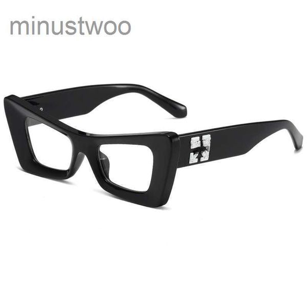 Off Sonnenbrillen Fashion Offs White Designer für Männer und Frauen Cooler Stil Heiße Modemarke Klassische dicke Platte Schwarz Weiß Brille mit quadratischem Rahmen 82CN