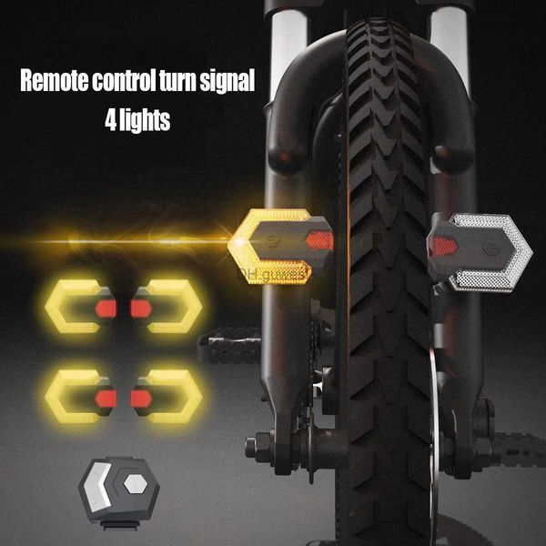 Altri accessori di illuminazione 1 set indicatori di direzione per bicicletta luce anteriore posteriore telecomando intelligente bici ciclismo avviso di sicurezza fanale posteriore scooter elettrico YQ240205