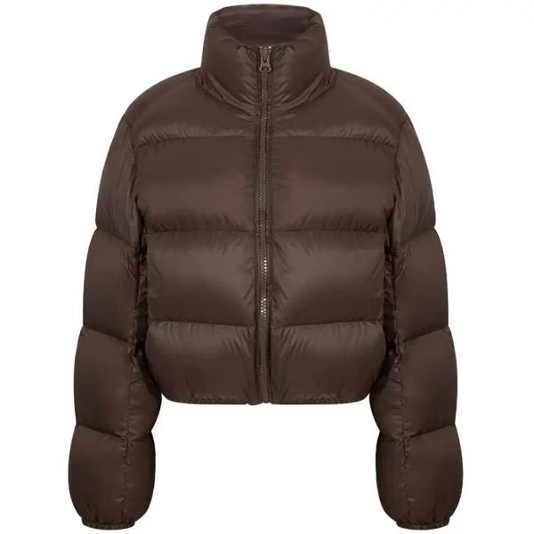 Короткие парки, женская уличная одежда, пальто в Корейском стиле, милая куртка-пуховик, 2024, женское черное утепленное пальто на молнии, 240205