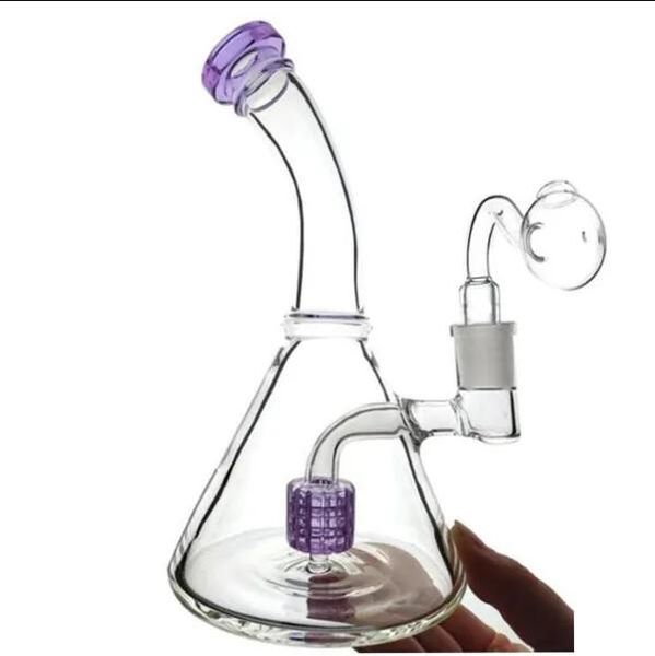 Bongs de água de vidro de vidro Hookahs Oil Rig Heady Bongs Rig Glass Dome Nail Bong Tubulações de água Shisha 7.9inchs