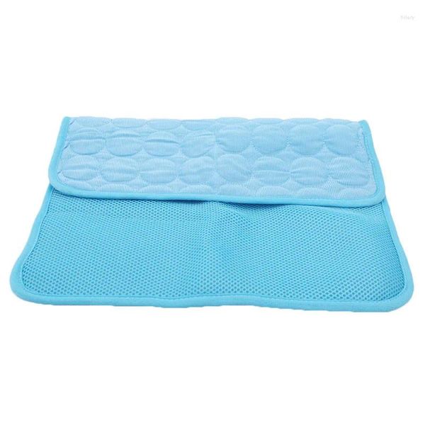 Canis Grande Azul Frio Feltro Cão Tapete Verão Ninho Pet Ice Silk Cat Cool Pad Macio e Confortável para Seus Animais de Estimação 70 55cm 100 70cm