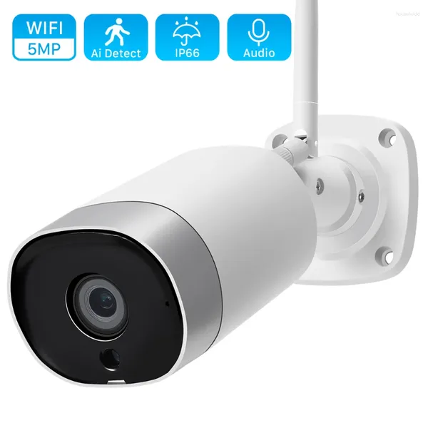 Câmera externa 4MP 1080P WiFi Segurança doméstica Vigilância sem fio Wi Fi Bullet Camara de vídeo à prova d'água