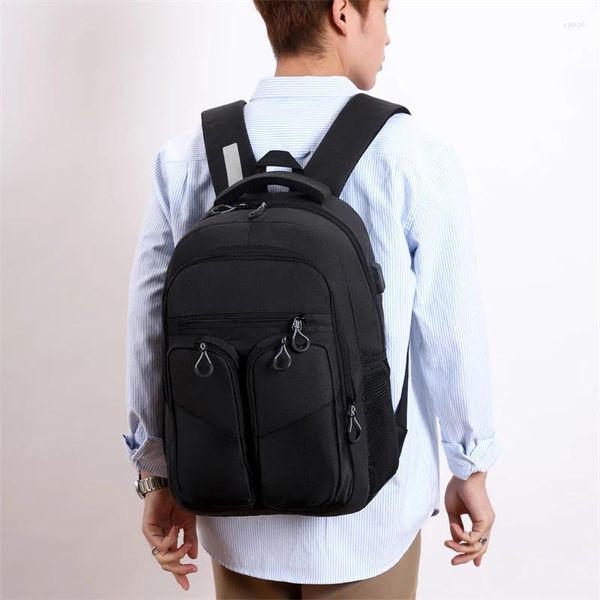 Mochila 2024 Est Travel Flight Aprovado Laptop Ao Ar Livre Moda Lazer para Homens À Prova D 'Água Bagagem Carry On Grandes Sacos Pretos