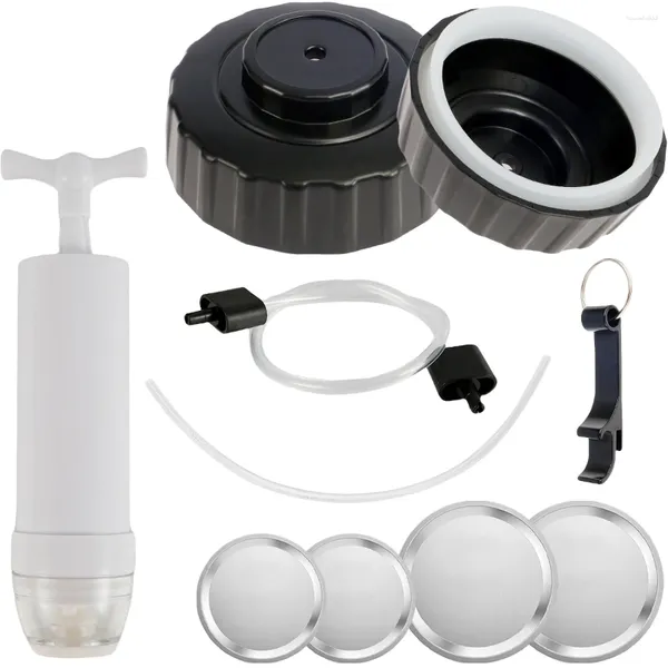 Aufbewahrungsflaschen-Set, manuell, mit Vakuumpumpe, Mason Sealing, universell für normale Maschinenversiegelung und Glas breit