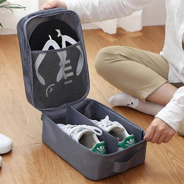 Sacos de armazenamento Saco de sapato de viagem portátil de alta qualidade à prova d'água homens sapatos organizador de armário doméstico