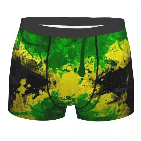 Mutande Jamaican Rasta Flag Intimo da uomo Jamaica Pride Boxer Shorts Mutandine Divertenti Traspiranti per Homme