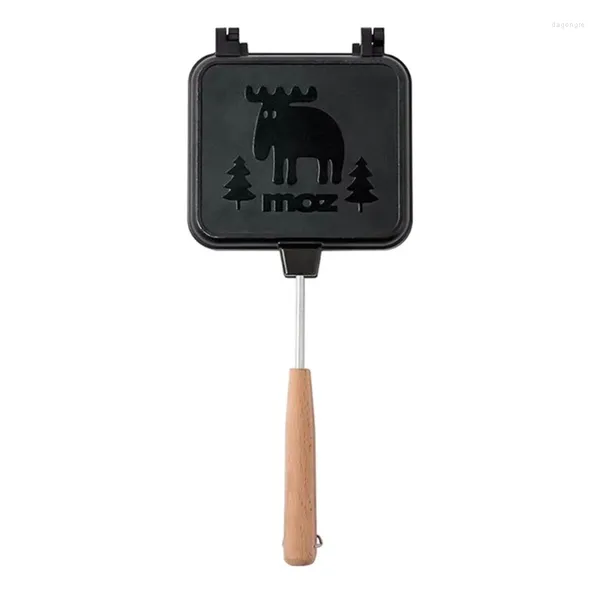 Moldes de cozimento Antiaderente Pan Press para acampamentos ao ar livre Grelhado Cheese Maker BBQ Skillets