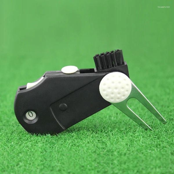 Aiuti per l'allenamento del golf 5 in 1 Strumento di riparazione Divot pieghevole con pennello Forchetta verde Contatore punteggio Accessori per mettere gli aiuti all'ingrosso