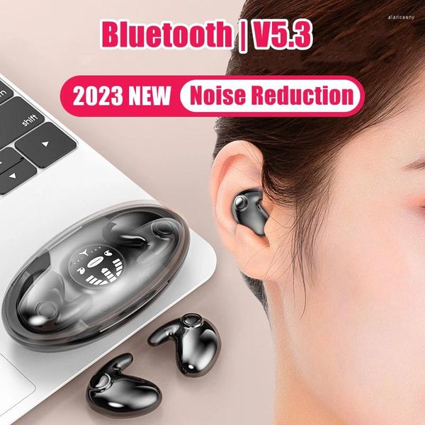 Roreta 2024 Drahtlose Ohrhörer Intelligente Noise Cancelling Schlaf Kopfhörer LED Display Bluetooth 5,3 Kopfhörer Für IPhone Android