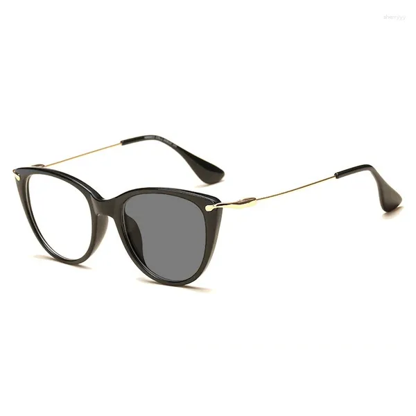 Sonnenbrillenrahmen 86037 Cat Eye Federscharnier Computer Pochromic Brille Optischer Rahmen Retro Brillen