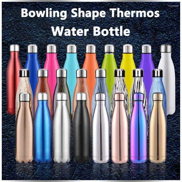 Bottiglie d'acqua 500ml Colore brillante Boccetta per vuoto isolata a doppia parete Acciaio inossidabile Thermos per coca cola Bicchiere da caffè portatile sportivo