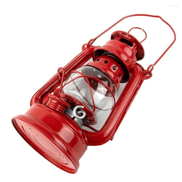Lanternas portáteis LED Lanterna de acampamento estilo retrô tempestade de petróleo metal lâmpada ao ar livre multi-especificação luminosa querosene